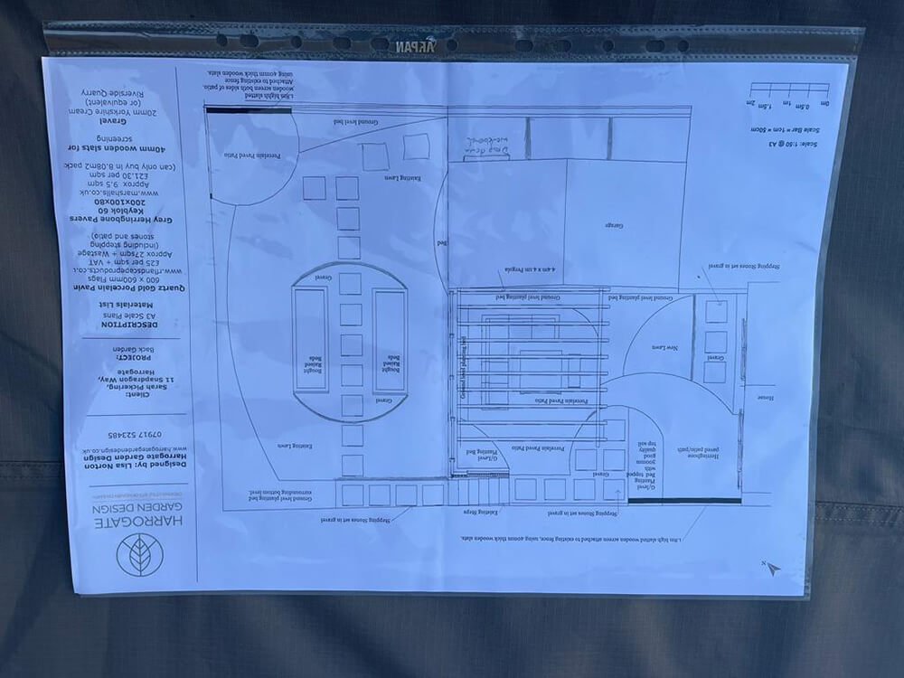 Garden Design Harrogate - Pergola, Seating Area, Raised Beds