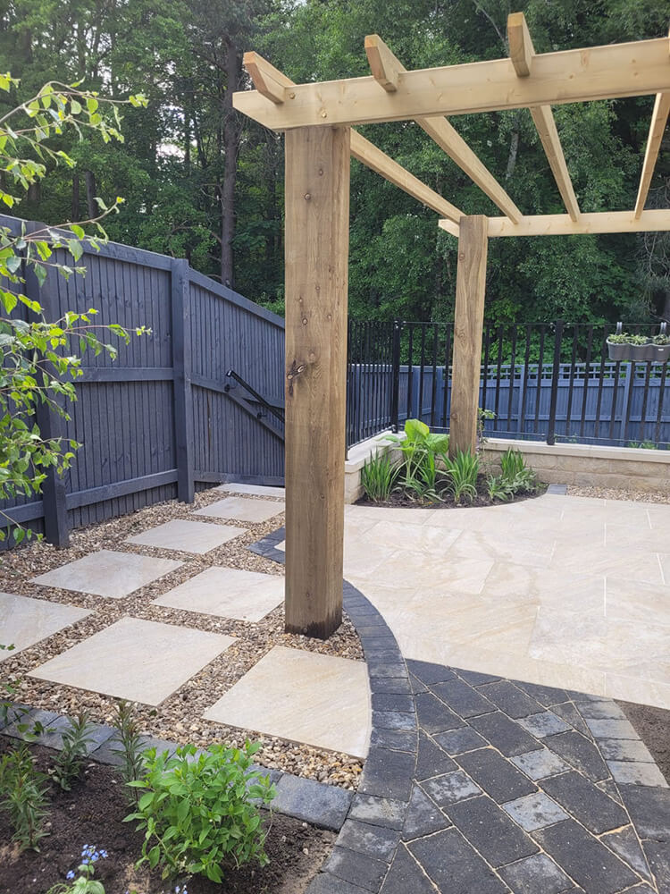 Garden Design Harrogate - Pergola, Seating Area, Raised Beds