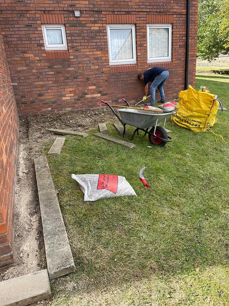 Drainage Sink Ditch on Housing Estate in Bramley, Yorkshire